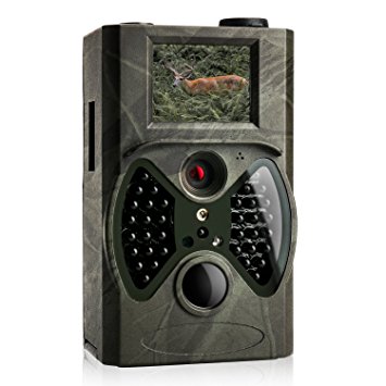 Trail Camera, KAMTRON 12MP 1080P FHD Video Game Camera with Unique External LCD Display, 20m/65ft Motion Activated Night Vision, Waterproof Deer Camera for Wildlife Hunting and Home Security