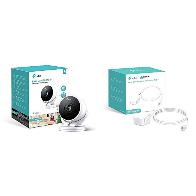 Kasa Cam Outdoor by TP-Link - 1080p HD, 2-Days Free Cloud Storage, Built-in Siren with Outdoor Extension Cable