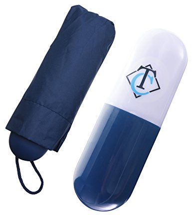 Travella Lightweight Umbrella - Windproof, Waterproof and Sunproof – Water Resistant Capsule Case Keeps Drips Contained - Nano Coated for UV Protection