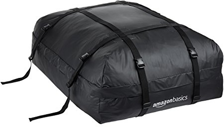 AmazonBasics Rooftop Cargo Carrier Bag, Black, 15 cu. ft.