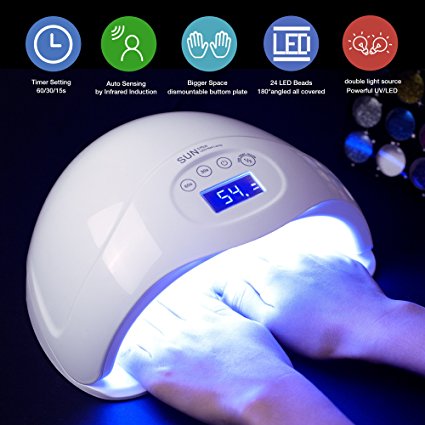 Nail Dryer, 48W LED UV Nail Lamp for Gel Nail Polish with Sensor and Timer Setting, for Fingernails Toenails by Sexymix