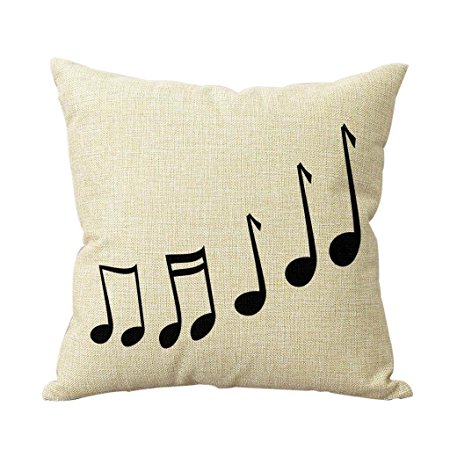 Cotton Linen Music Note Decorative Throw Pillow Case Cover Music Cushion Cover Case 18*18 New Design Decor Square Cushion Covers