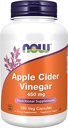 NOW Apple Cider Vinegar 450 mg,180 Capsules