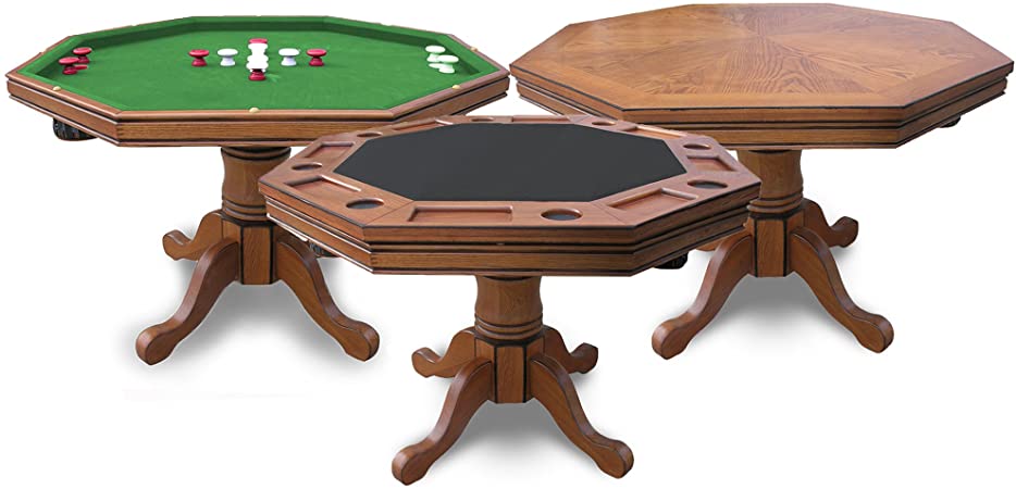 Hathaway Kingston Oak 3-in-1 Poker Table