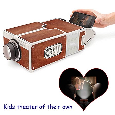 Naughtygifts DIY Smart Phone Projector for Kids, Kids' movie theater of their own, Ideal Gifts