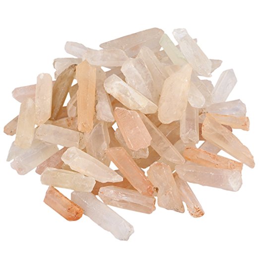 rockcloud 1/2 lb Natural Rough Clear Crystal Quartz Point for Jewelry Making