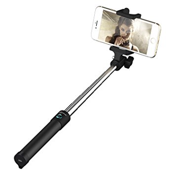 Selfie Stick, JETech One-piece U-Shape Bluetooth Selfie Stick Extendable Wireless Selfie Stick with built-in Bluetooth Remote Shutter With Adjustable Phone Holder for iPhone, iPod, Samsung and More - 2003