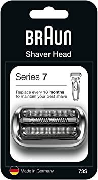 Braun Series 7 73S Electric Shaver Head Replacement - Silver - Compatible with Series 7 Shavers (New Generation)