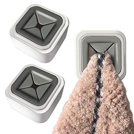 Calin Cupboard Towel Hook Kitchen Towel Holder Free Opening Dish Towel Rack Rag Hooks Adhesive Towel Hook