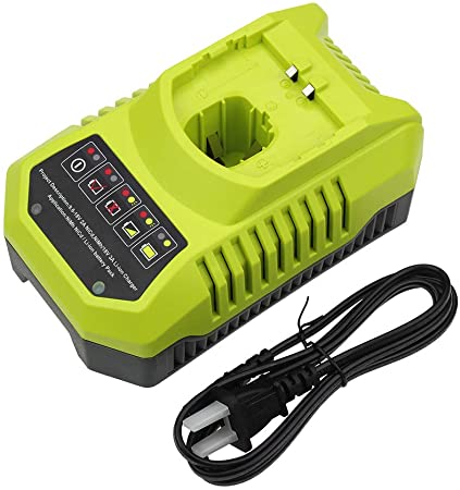 Eagglew Replacement for Ryobi 9.6V-18V Li-ion & Ni-cad Ni-Mh One  Plus p117 Dual Chemistry Intelliport Battery Charger P100 P101 P102 P103 P105 P107 P113 P108 1400670