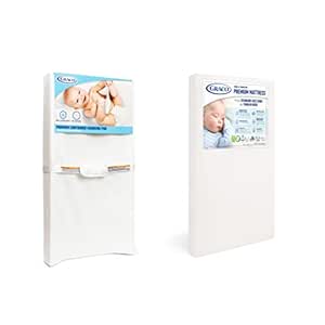 Graco Premium Nursery Essentials Starter Pack – 2-Piece Nursery Bundle with GREENGUARD Gold Certified Crib Mattress and Diaper Changing Pad, GREENGUARD Gold Certified & Formaldehyde Free Certified