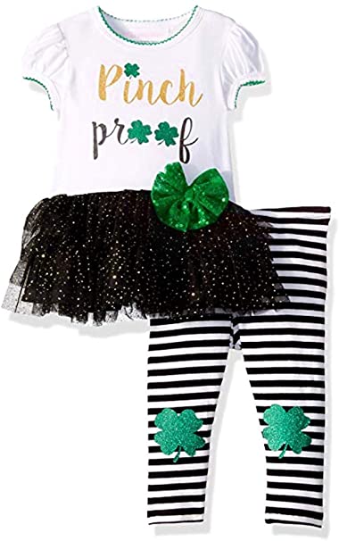 Bonnie Jean Baby-Girls St Patrick's Day Shamrock Legging Set