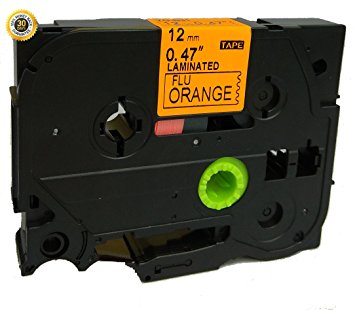 NEOUZA Compatible For Brother P-Touch Laminated TZe TZ Label Tape Cartridge 12mm x 8m (TZ-B31 TZe-B31 Black on Orange Fluorescent)