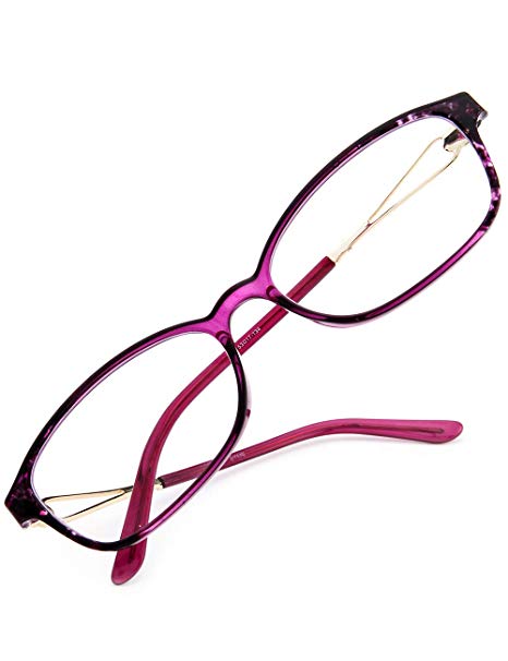 VEGOOS Reading Glasses Women 1.5 Designer Lightweight Acetate Blue Light Blocking Ladies Reader 1.00-3.50 Strength ( 200D)