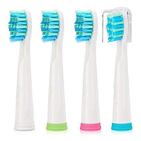 Sboly Electric Toothbrush Brush Head x 4 for Models of 507/508/ 917/959, White