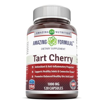 Amazing Nutrition Tart Cherry Extract, 1000 Mg 120 Capsules