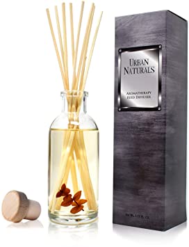 Urban Naturals Bay Rum & Sandalwood Reed Diffuser Scent Sticks Gift Set | Powdery Bay Rum, Sandalwood, Earthy Patchouli & Musk | A Bold, Spicy, Masculine Scent | Smells Like an Old Time Barber Shop
