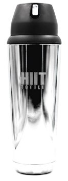 HIIT BOTTLE Stainless Steel Double-wall Insulated Protein Shaker (Polished Steel)