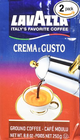 Lavazza 2 Pack Crema E Gusto Ground Coffee 8.8oz/250g Each