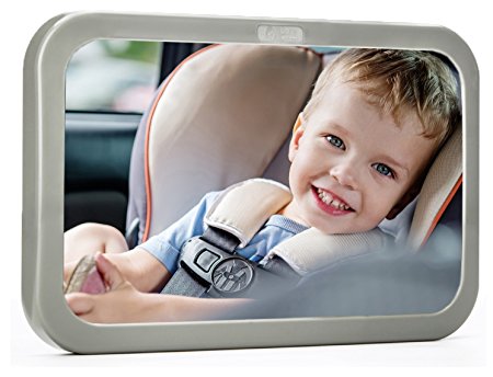 [2017 Model] Back Seat Mirror - Baby & Mom Rear View Baby Mirror - Easily Watch your Precious Child In-Car - Adjustable, Convex and Shatterproof Glass