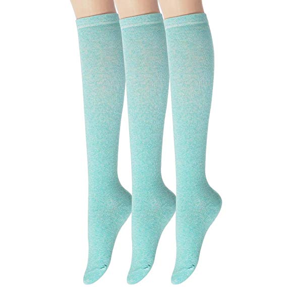 Sockstheway Womens Casual Knee High Socks - Twist Heart Argyle Vintage Twoline Multiline Overknee Style