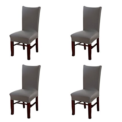My Decor Super Fit Stretch Removable Washable Short Dining Chair Protect Cover Slipcover Style 19, 4 Pack