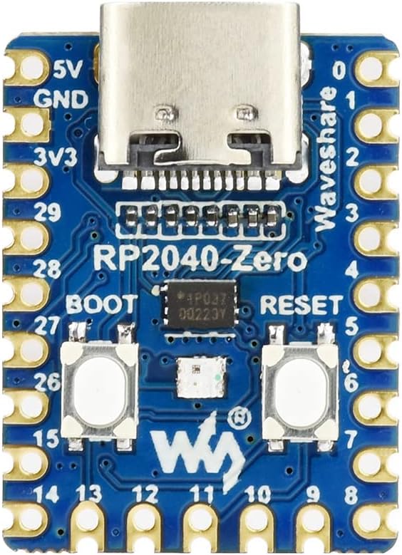 Waveshare RP2040-Zero A Low-Cost High-Performance Pico-Like MCU Board Based On Raspberry Pi Microcontroller RP2040 Castellated Module Suitable for SMD Applications