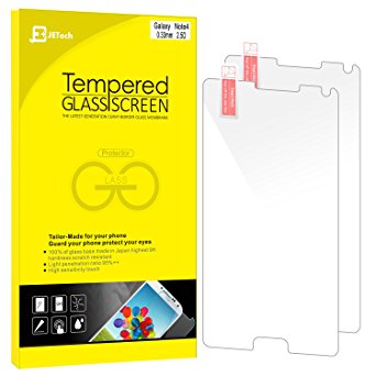 Note 4 Screen Protector, JETech 2-Pack Premium Tempered Glass Screen Protector Film for Samsung Galaxy Note 4 - 0860A