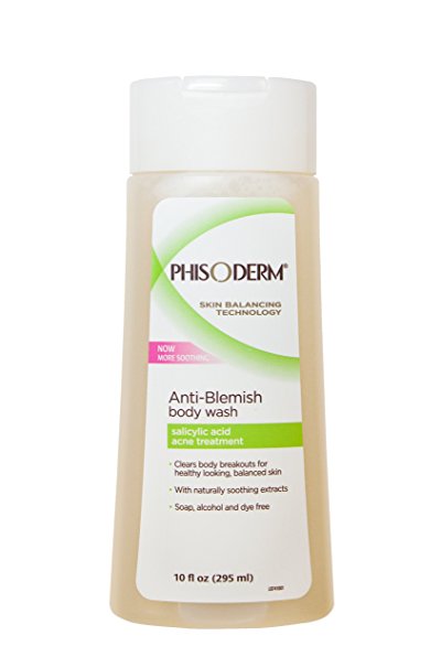 Phisoderm Anti-Blemish Body Wash, 10-Ounce Bottles (Pack of 3)
