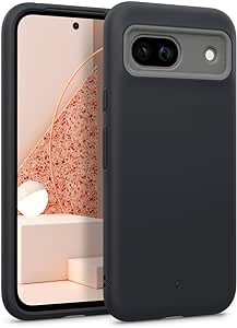 Caseology Nano Pop for Google Pixel 8a Case 5G [Dual Layer Silicone Case] Military Grade Drop Tested (2024) - Black Sesame