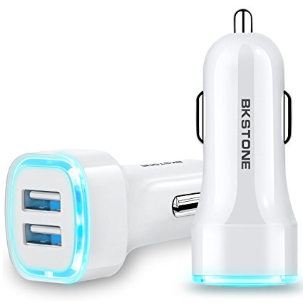 iPhone USB Car Charger BKSTONE，4.8A/24W Car Charger for iPhone X / 8 / 7 / 6s / Plus, iPad Pro / Air 2 / mini, Galaxy S7 / S6 / Edge / Plus, Note 5 / 4, LG, Nexus, HTC and More