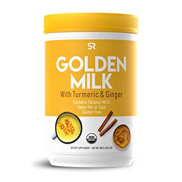 Organic Turmeric Golden Milk ~ A Delicious, Functional Non-Dairy Drink with Curcumin, Ginger & Organic Spices   Black Pepper & Coconut MCTs for Better Absorption (30 Servings)