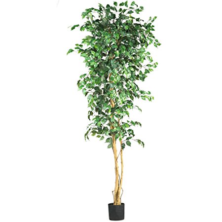 Nearly Natural 5210 Ficus Silk Tree, 7-Feet, Green