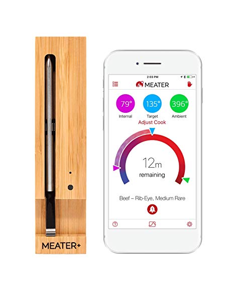 MEATER 165ft Long Range Smart Wireless Meat Thermometer for The Oven Grill Kitchen BBQ Smoker Rotisserie with Bluetooth and WiFi Digital Connectivity