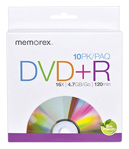 Memorex 4.7GB 16X DVD R, 10 Pack (32020033372)