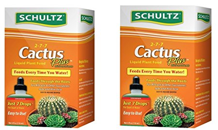 Schultz Cactus Plus 2-7-7 liquid Plant Food, 4-Ounce [ 2-Pack ]