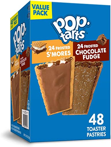 Pop-Tarts Giant Variety Pack 48 Ct - 2.3 Kg (S'Mores &Chocolate Fudge)
