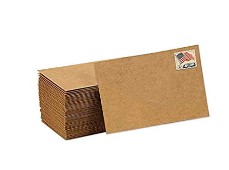 Kraft Envelopes 100 Pack 5"x 3.5" Brown Kraft envelopes for Gift Cards, Small Cards - Envelopes Sized to Mail with USPS (5" x 3.5")