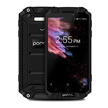 Rugged Smartphone Unlocked,POPTEL P9000max IP68 Waterproof Rugged Cellphone 4G with Android 7.0 4GB/64GB, 5.5inch 9000mAh, Dual SIM Dual Camera with NFC/OTG/GPS Outdoor Phone (Black)