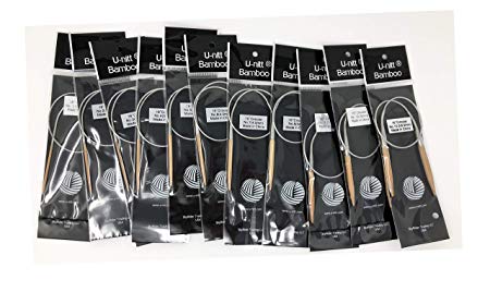U-nitt Premium Bamboo Circular Knitting Needles 16" inch sz 1-10.5