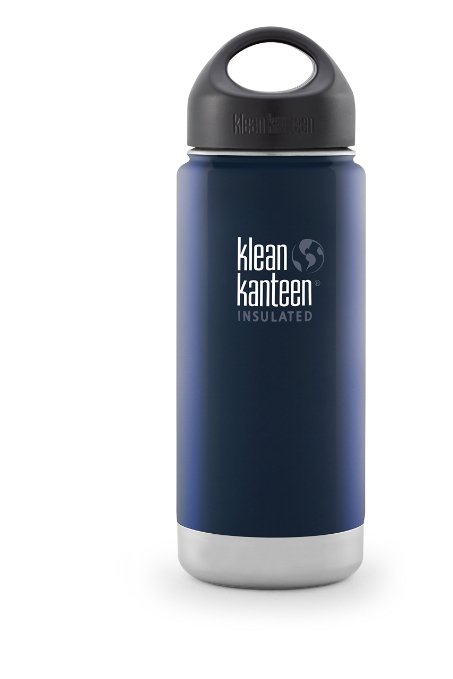 Klean Kanteen 16-Ounce Wide Insulated Stainless Steel Bottle With Loop Cap