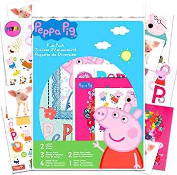 Peppa Pig Party Supplies Set for Boys Girls ~ Over 60 Stickers, 60 Temporary Tattoos, 17 Large Wall Decals, 2 Posters and More (Peppa Pig Party Favors and Decorations Bundle)