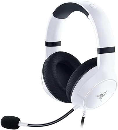 Razer Kaira X - Wired Headset for Xbox Series X|S (TriForce 50 mm Drivers, HyperClear Cardioid Mic, On-Headset Controls, 3.5 mm Jack, Cross-Platform Compatibility) Mercury White