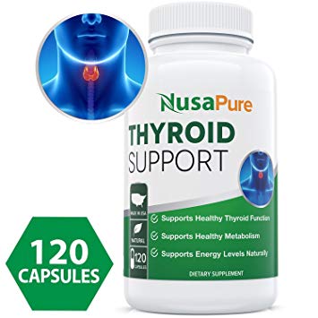 Thyroid Support Supplement for Hypothyroidism - (Vegetarian) - A Complex Blend of Vitamin B12, Iodine, Zinc, Selenium, Ashwagandha Root, Copper, & More - 30 Day Supply