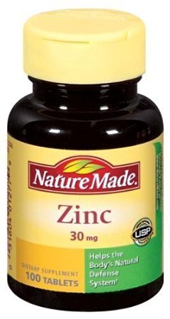 Nature Made Zinc 30 mg Tabs, 100 ct (Pack of 3)