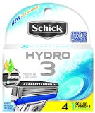 Schick Hydro 3 Razor Blades Refills 4 Count 1 Pack of 2