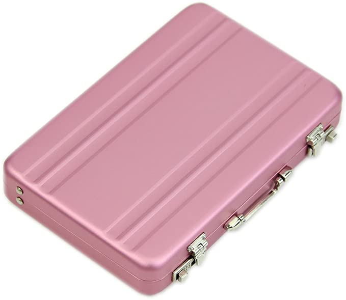 Fanshop MINI Cute Password Briefcase Business Cardcase Bank Card Case Holder (Pink)