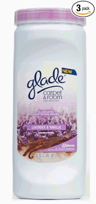 Glade Carpet and Room Powder, Lavender and Vanilla, 32-Ounce (Pack of 3)