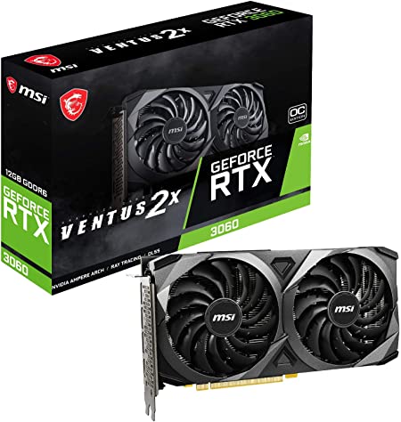 MSI GeForce RTX 3060 Ventus 2X 12G OC NVIDIA 12GB GDDR6 Graphics Card