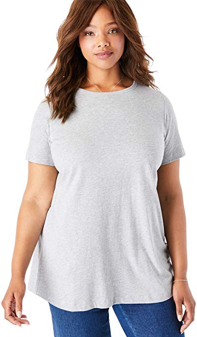 Woman Within Women's Plus Size Perfect Crewneck Tee